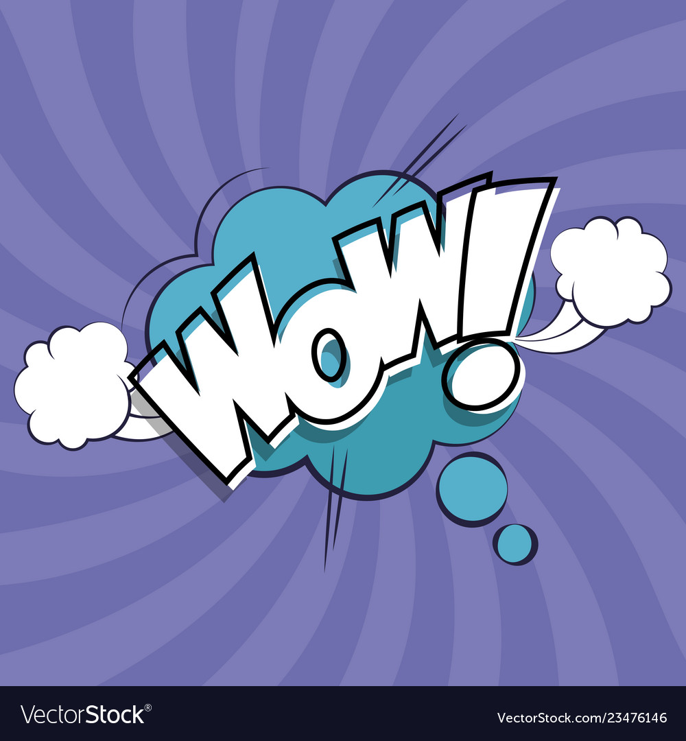 Expression bubble with wow pop art style