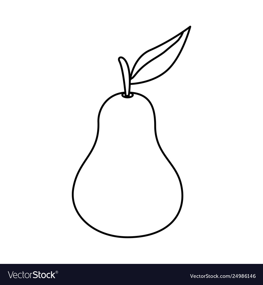 Fresh pear fruit icon Royalty Free Vector Image