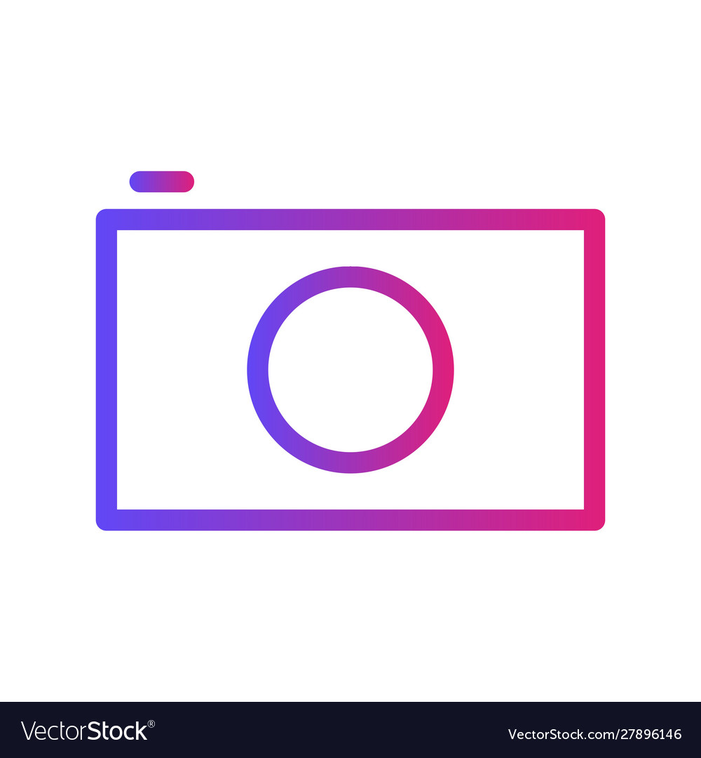 Gradient camera icon with white background