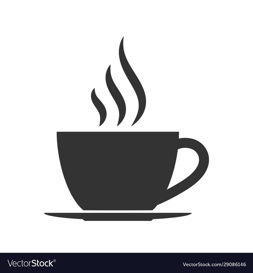 Hot coffee cup icon logo for design and decoration