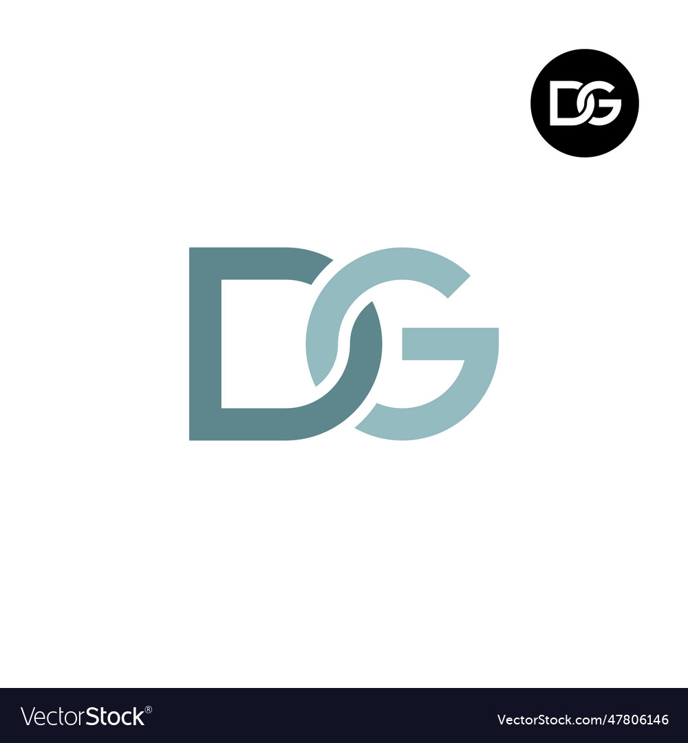 Letter dg monogram logo design Royalty Free Vector Image