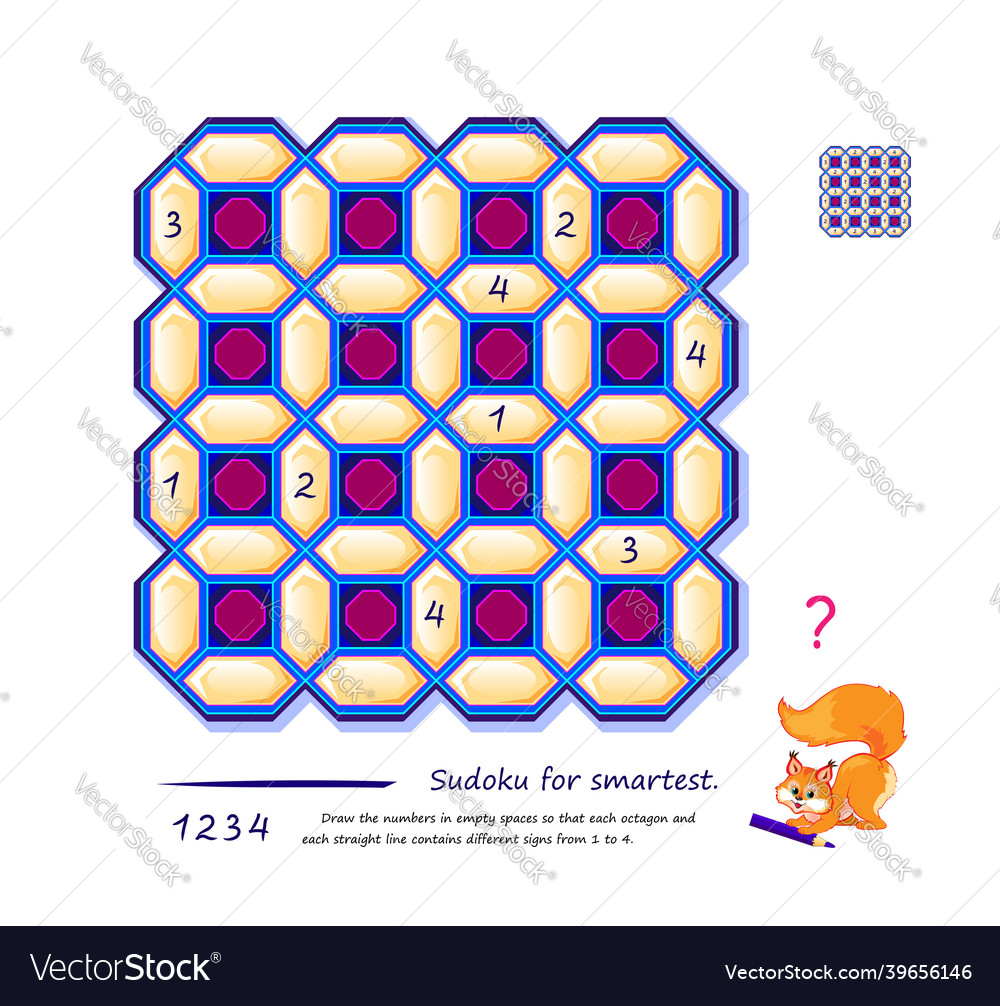 Logic sudoku puzzle game for smartest draw