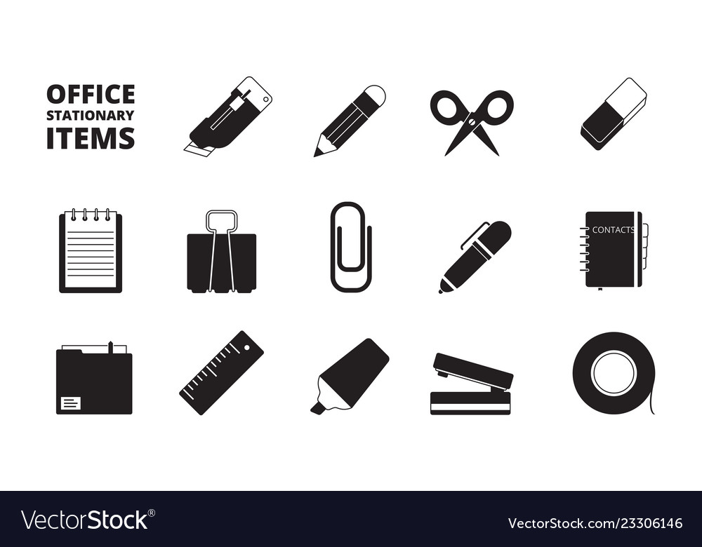 Office equipment icon stationary business items Vector Image