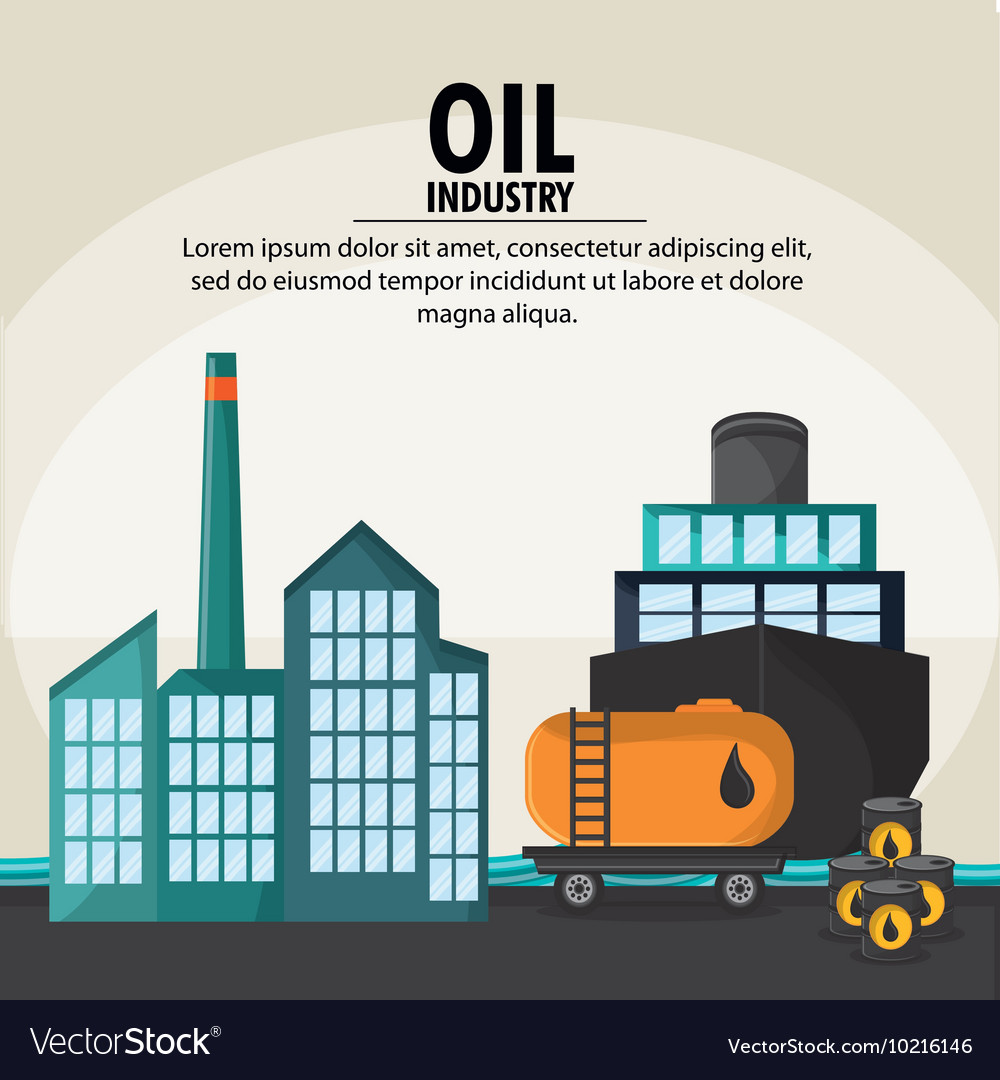 Oil industry production petroleum icon Royalty Free Vector