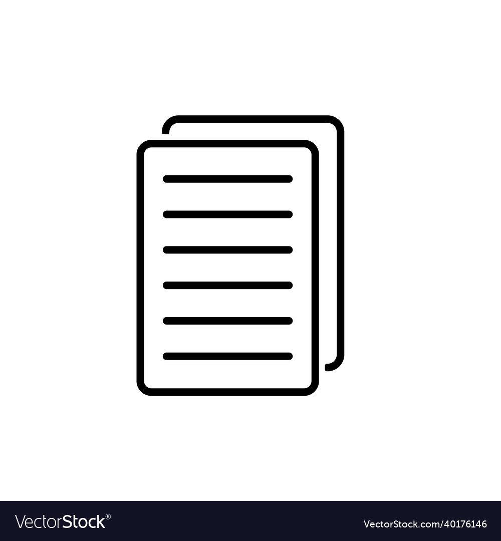 Paper icon file duplicate icon document icon Vector Image