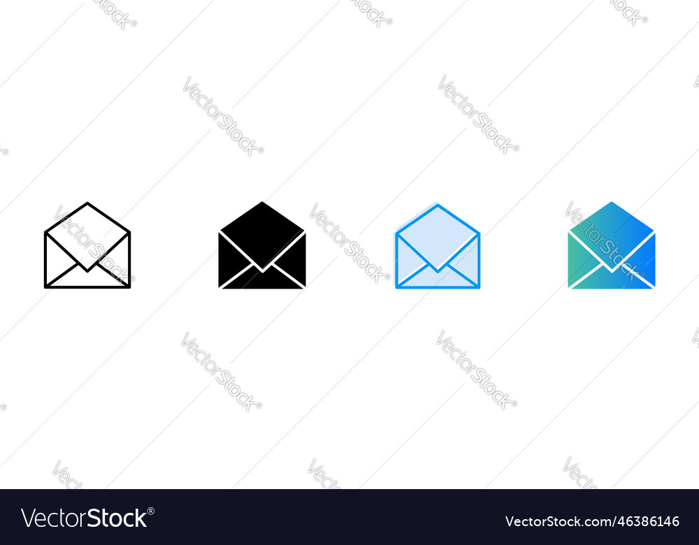 Read message icon of in various style vector image Read message icon of in various style