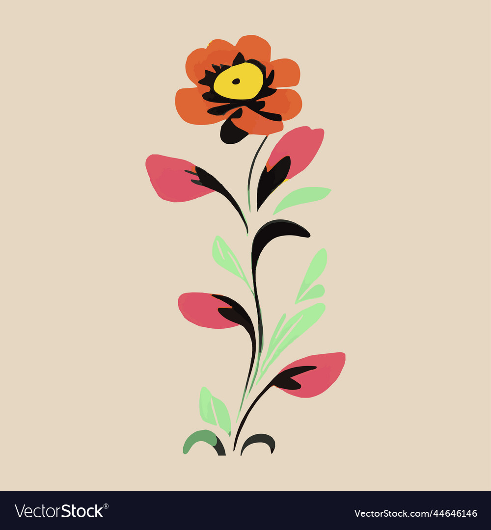 Seamless minimalistic delicate floral Royalty Free Vector