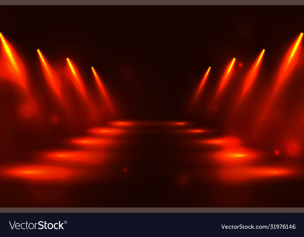 Spotlight pathway in perspective style design Vector Image