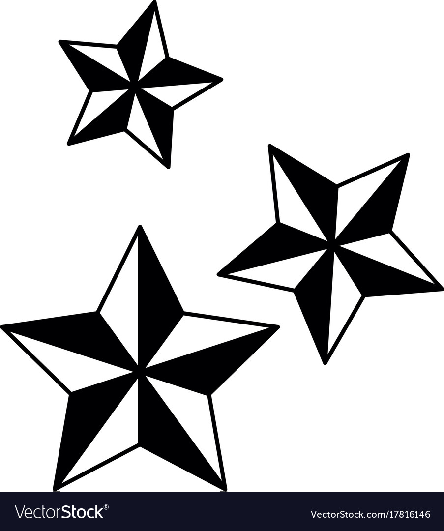 Stars flying isolated icon