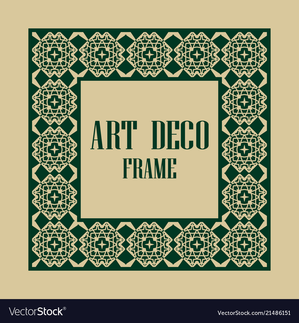 Art deco frame Royalty Free Vector Image - VectorStock