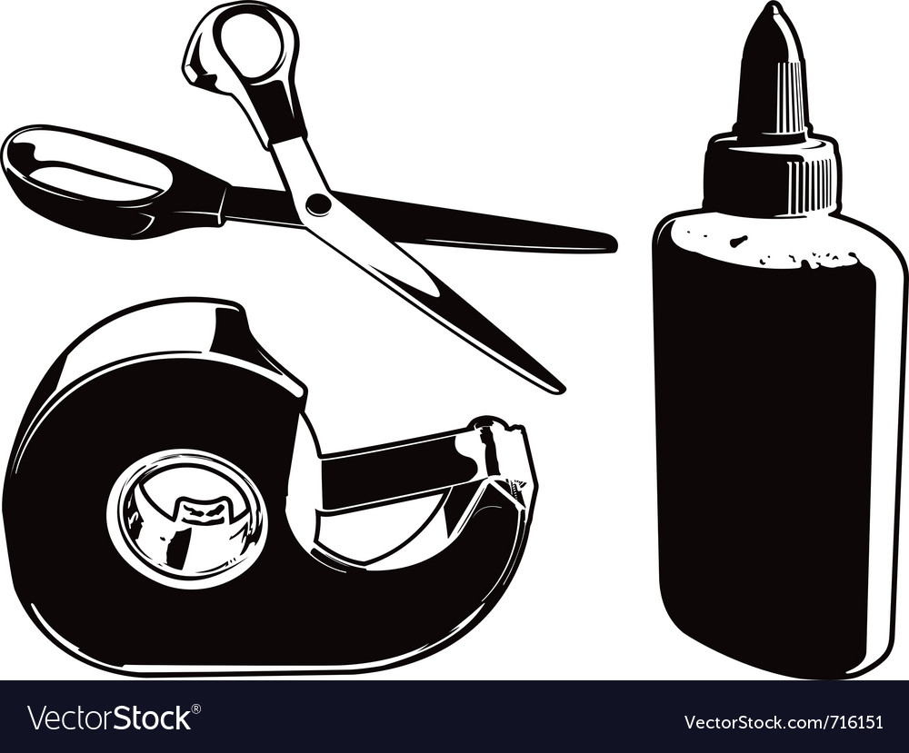 arts and crafts clip art black and white