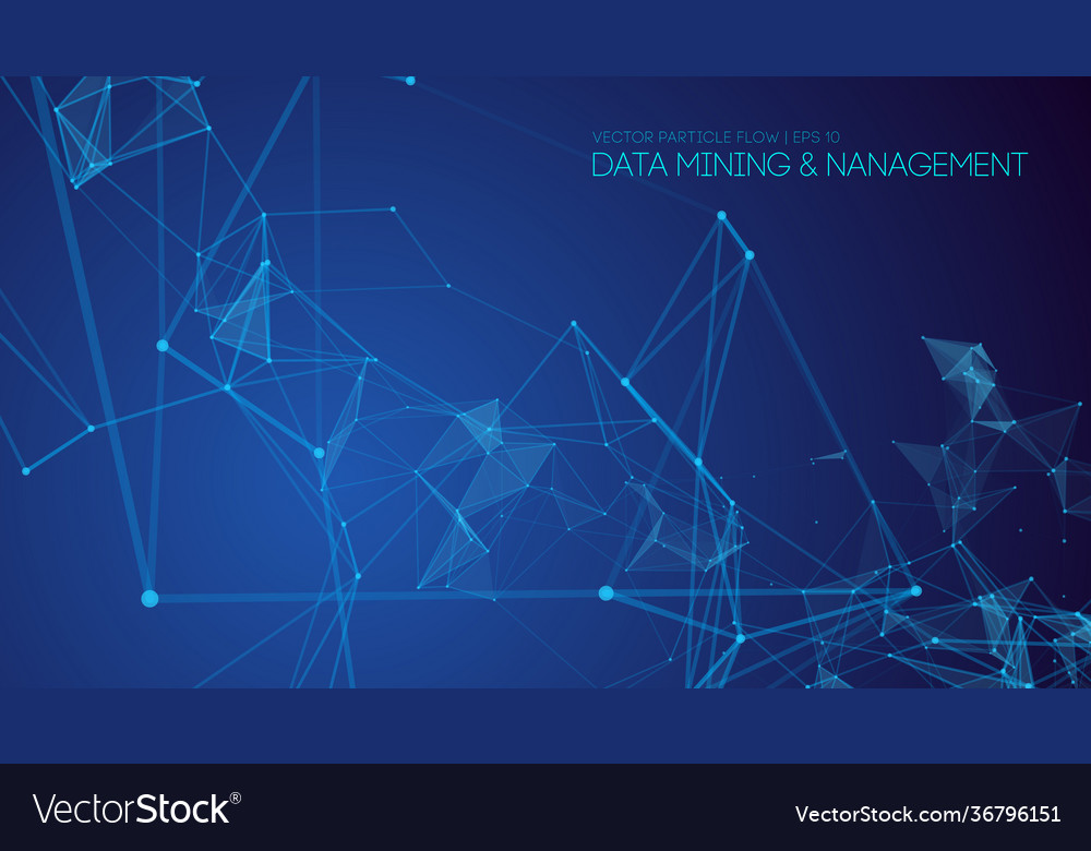 Data mining and management big abstract royalty free vector