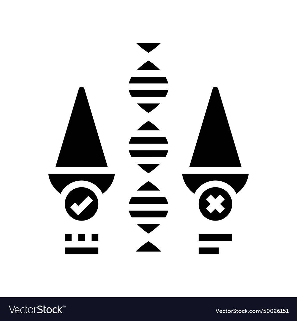 Ethical genetics cryptogenetics glyph icon