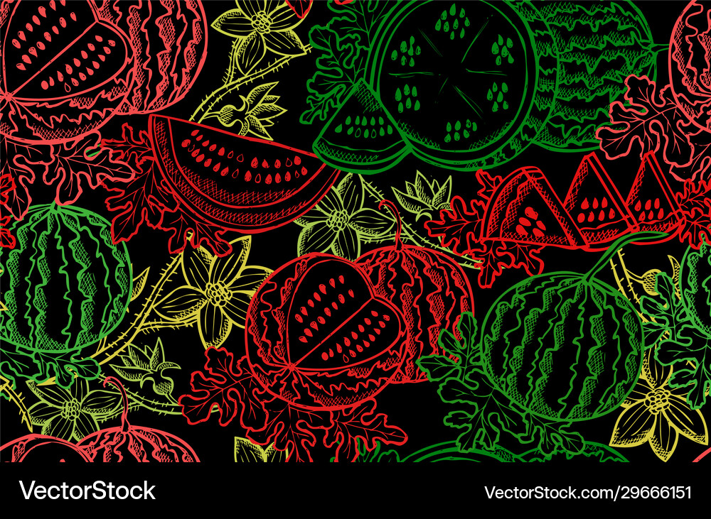 Fruit seamless pattern Royalty Free Vector Image