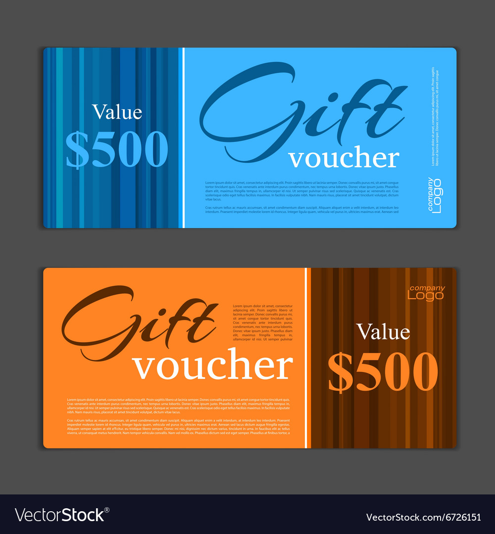 Gift voucher template Royalty Free Vector Image