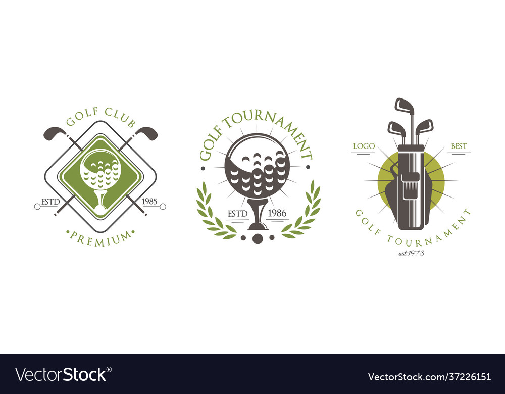 Golf Turnier Premium Logo Club Sport