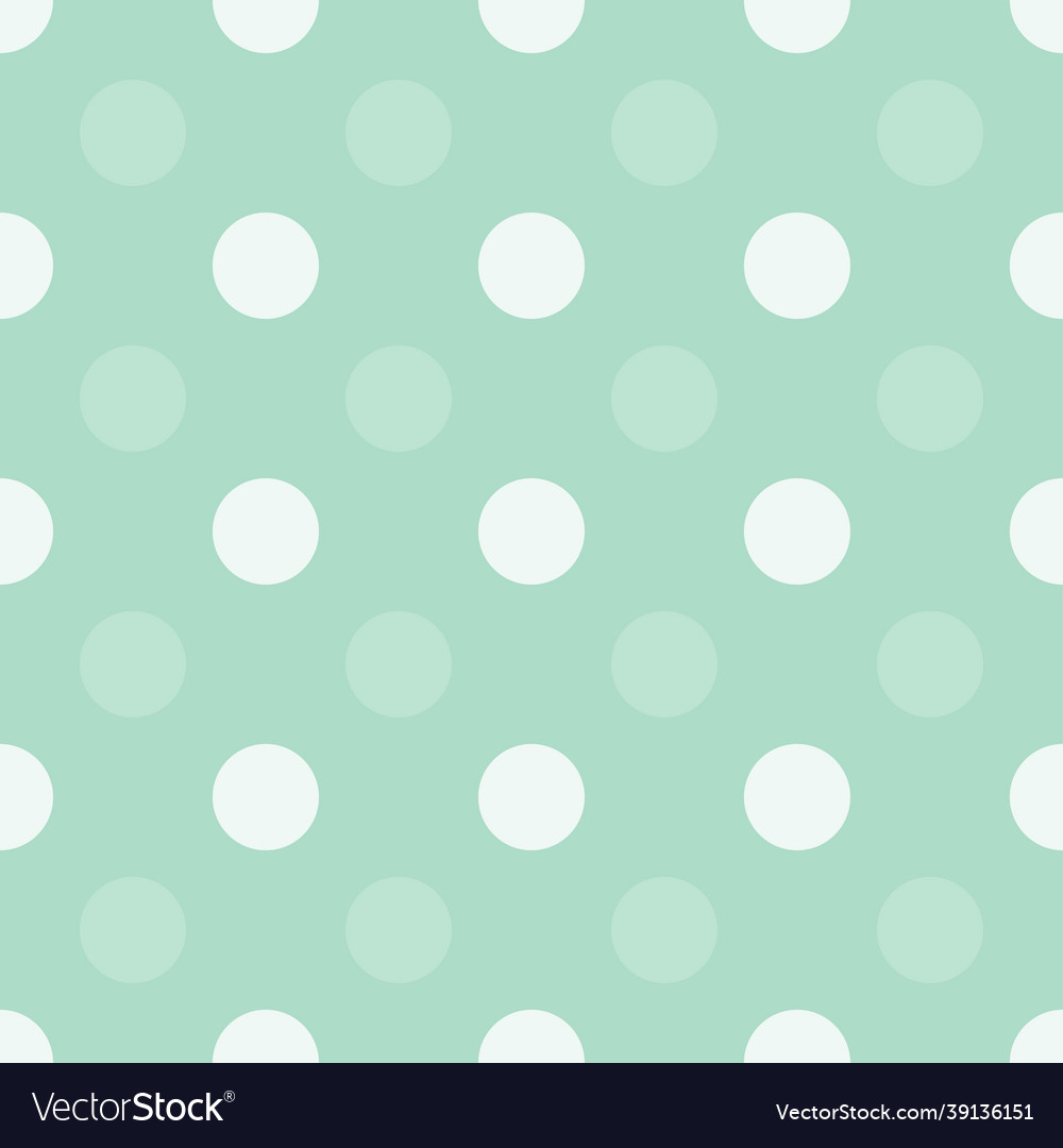 Green dots half drop repeat seamless pattern vector image Green dots half drop repeat seamless pattern