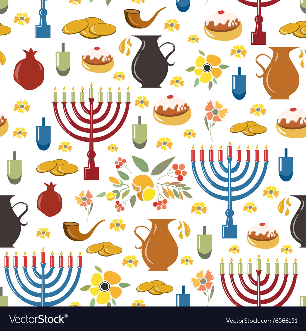 Happy hanukkah objects background