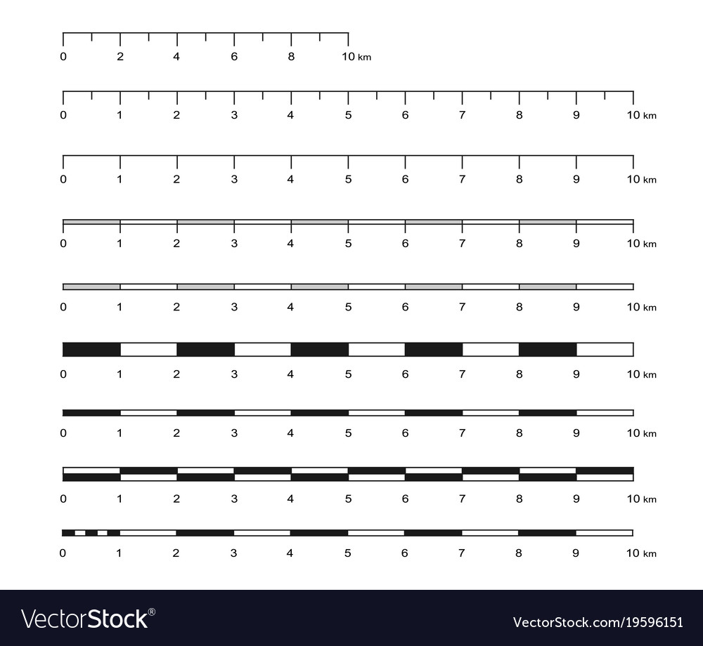 Map Scale   Map Scale Line Vector 19596151 