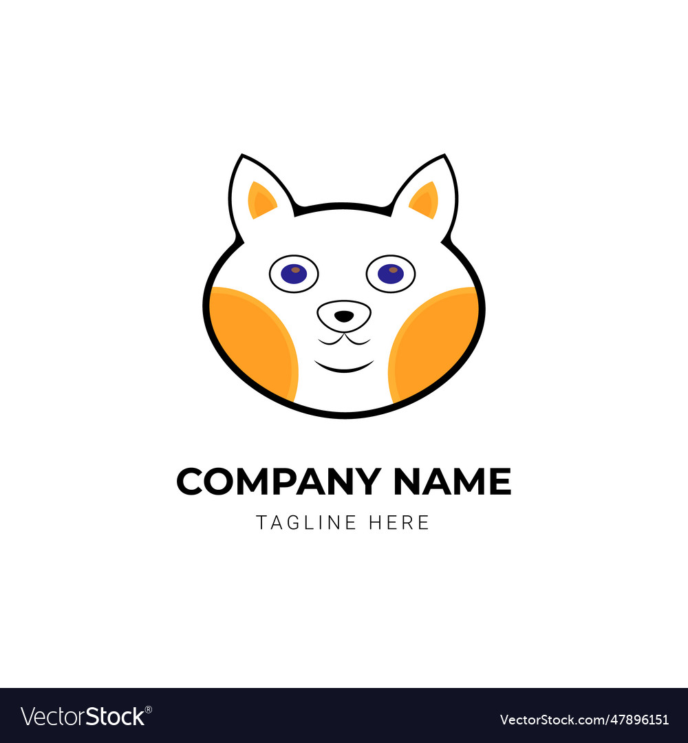 Modern animal face logo design