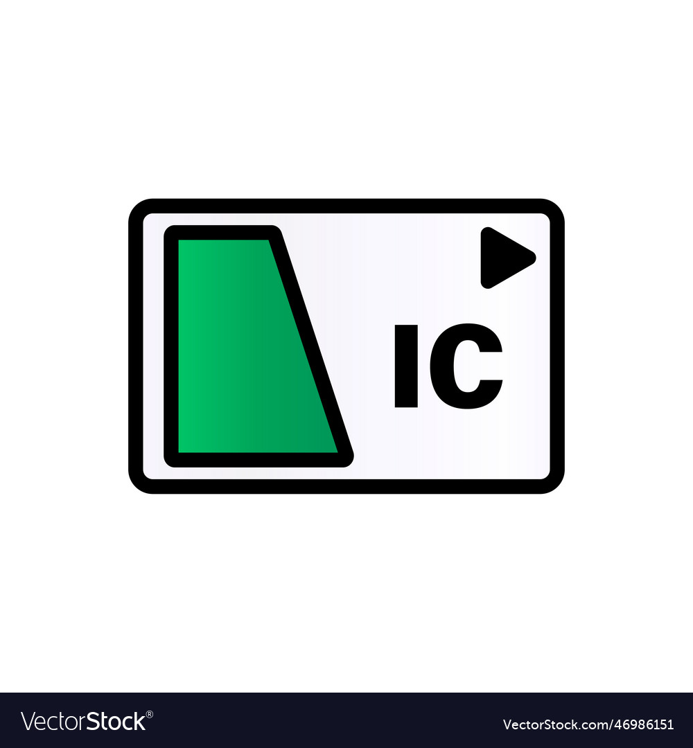 Modern ic card icon or transportation expenses