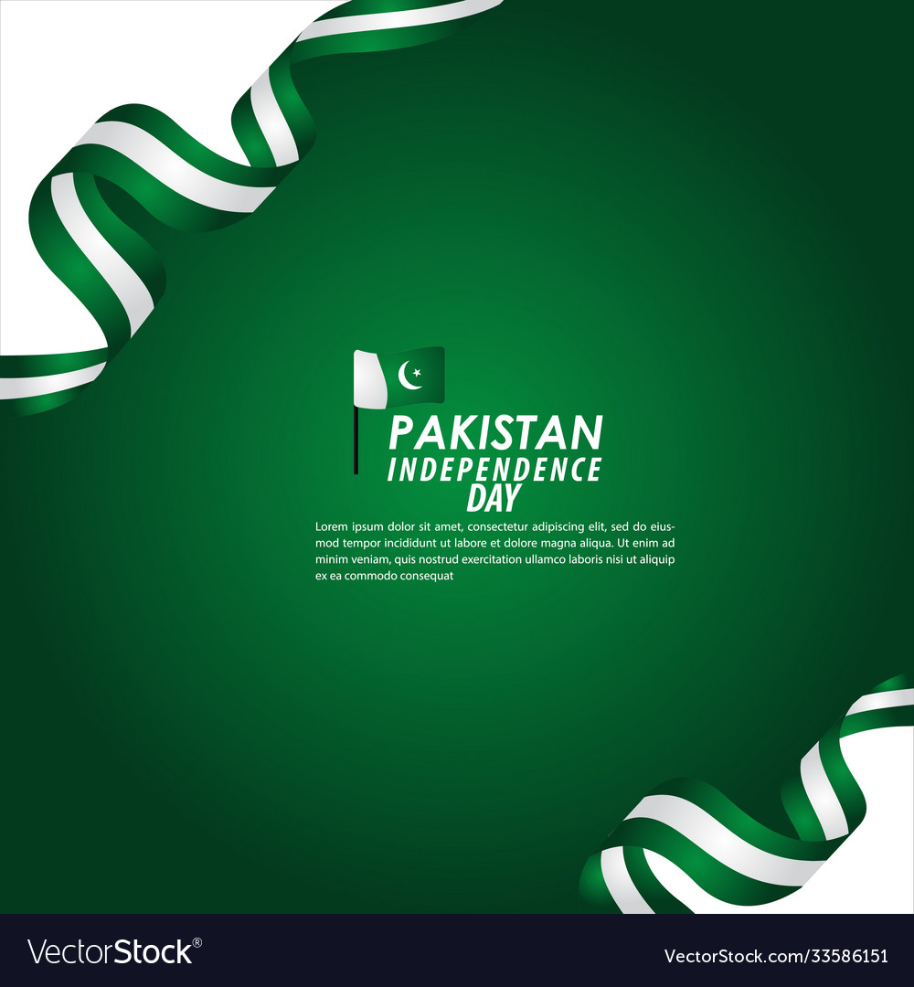 Pakistan independence day celebration template