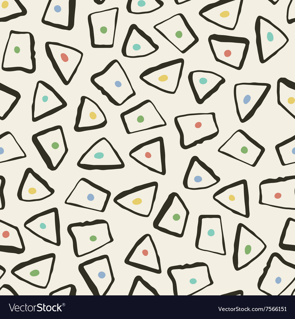 Retro style seamless pattern with geometric shapes