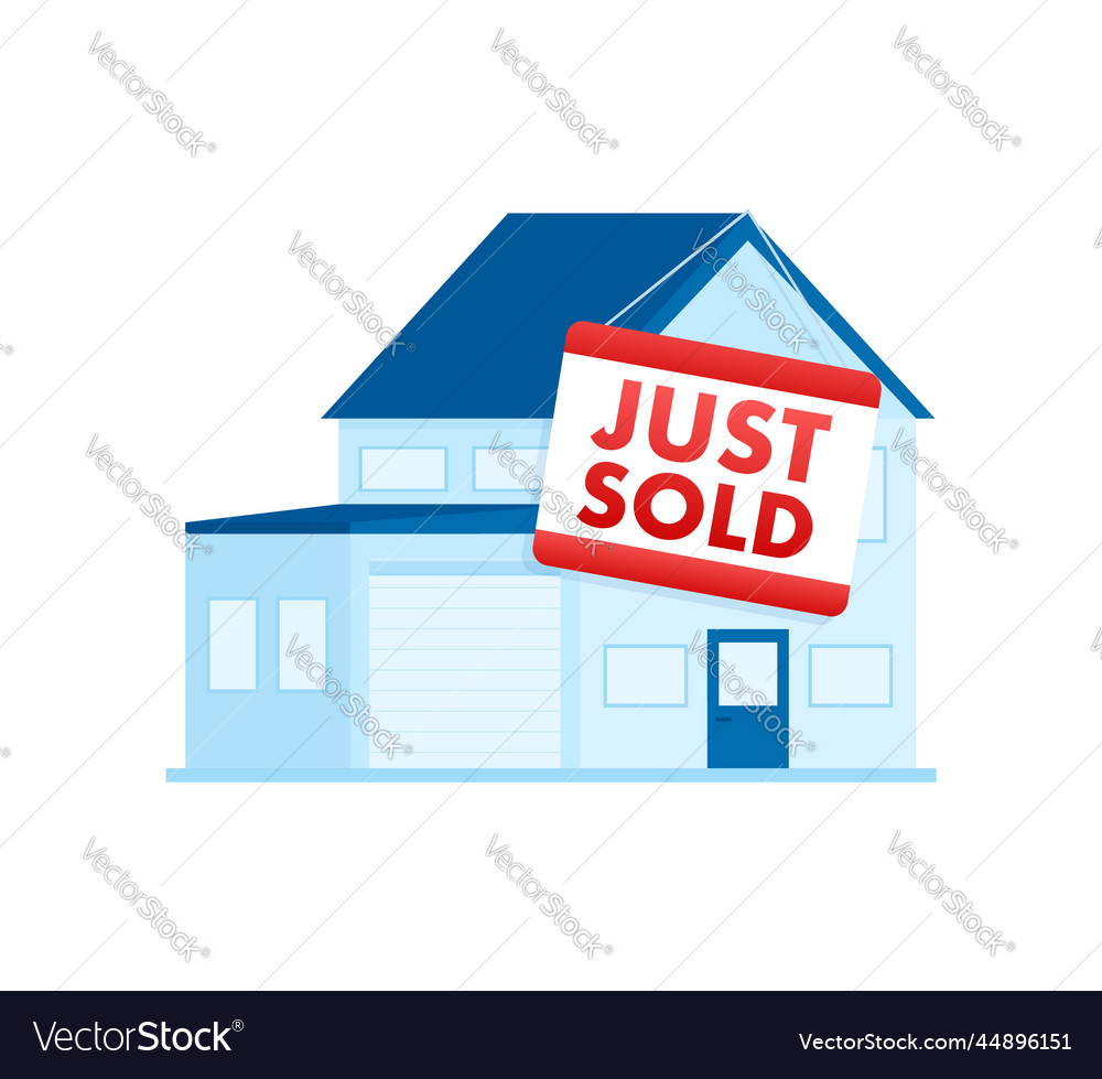 Sale tag just sold sign for marketing design