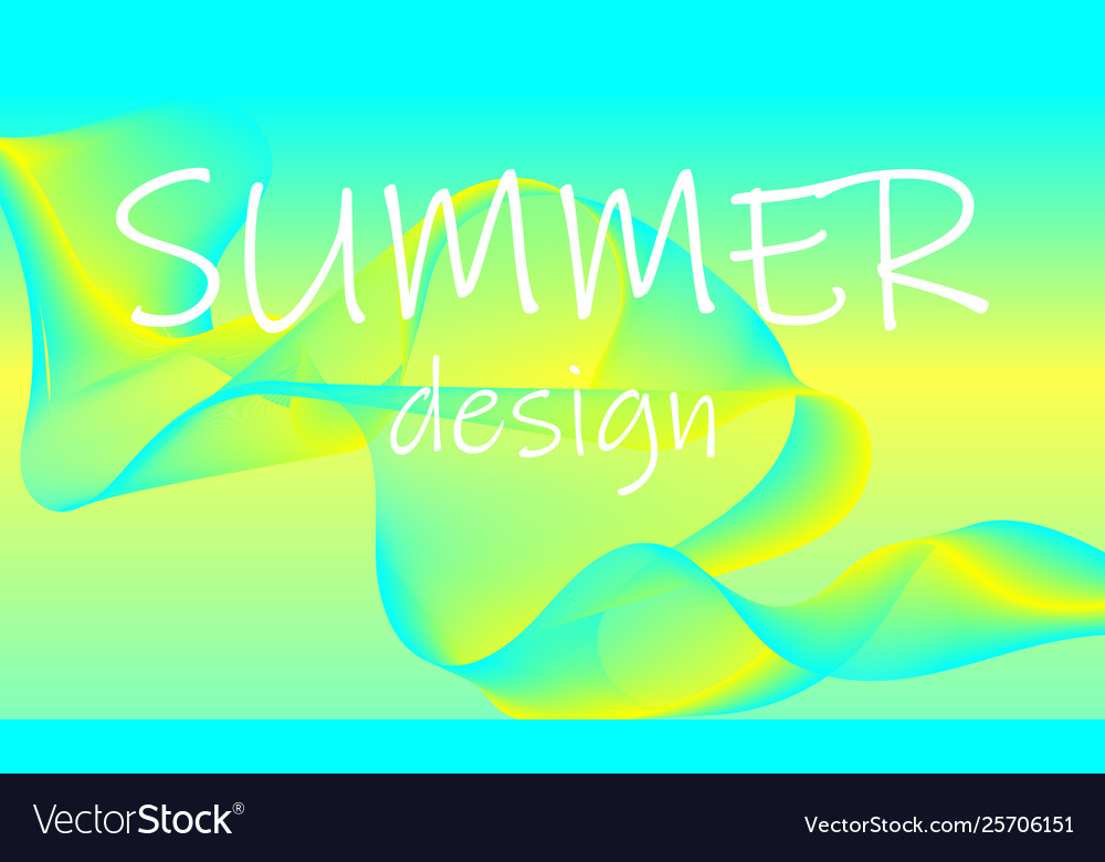 Summer background abstract flow shapes design