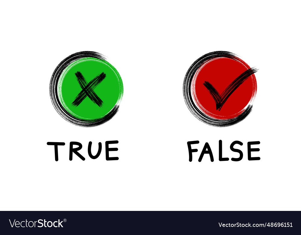 True or false with green and red checkmark