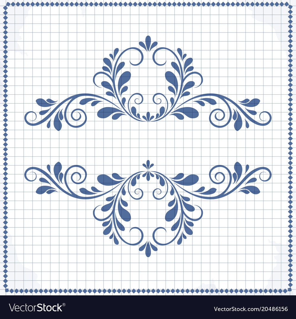 Background of a notebook with patterned frame