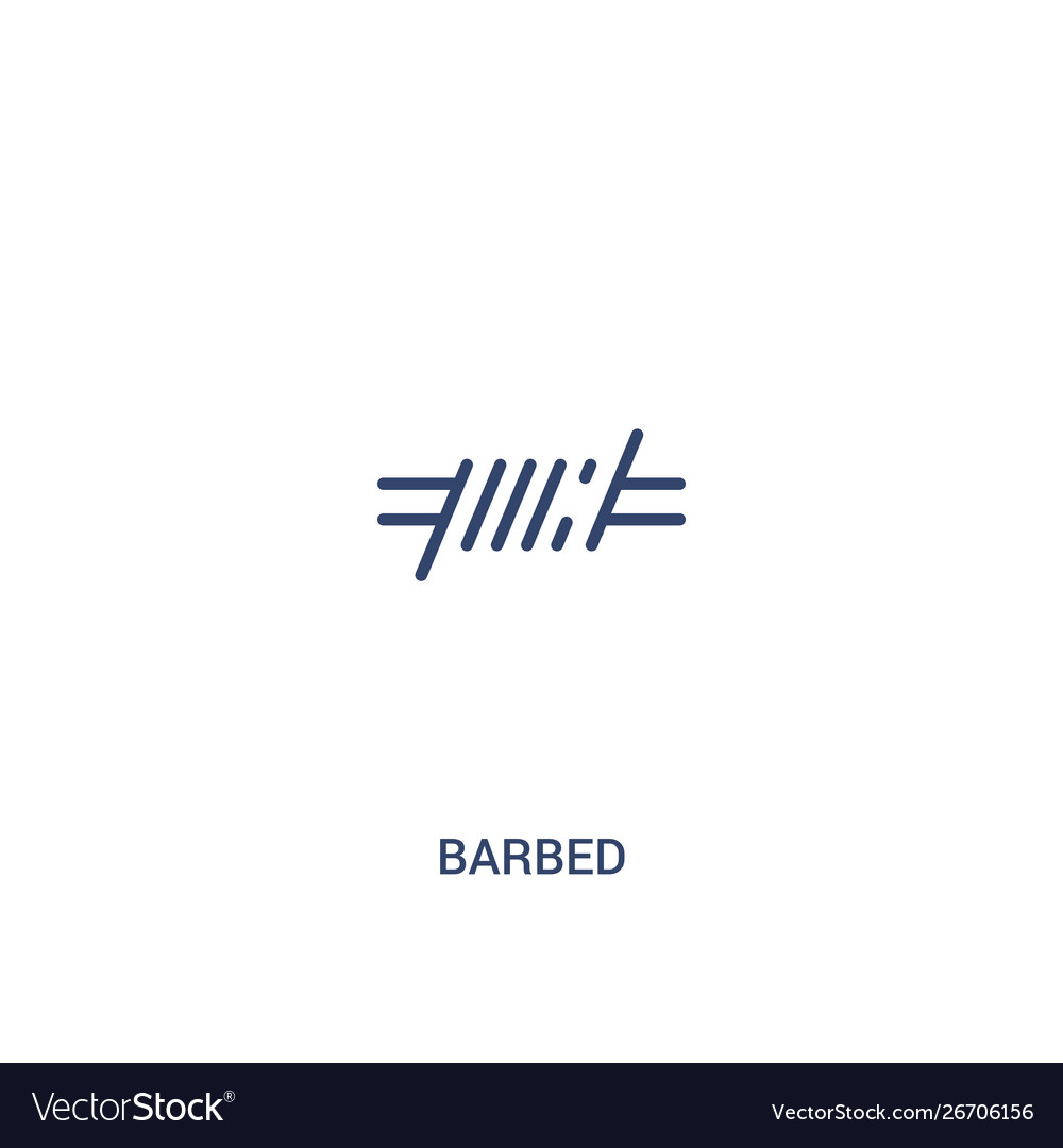 Barbed concept 2 colored icon simple line element