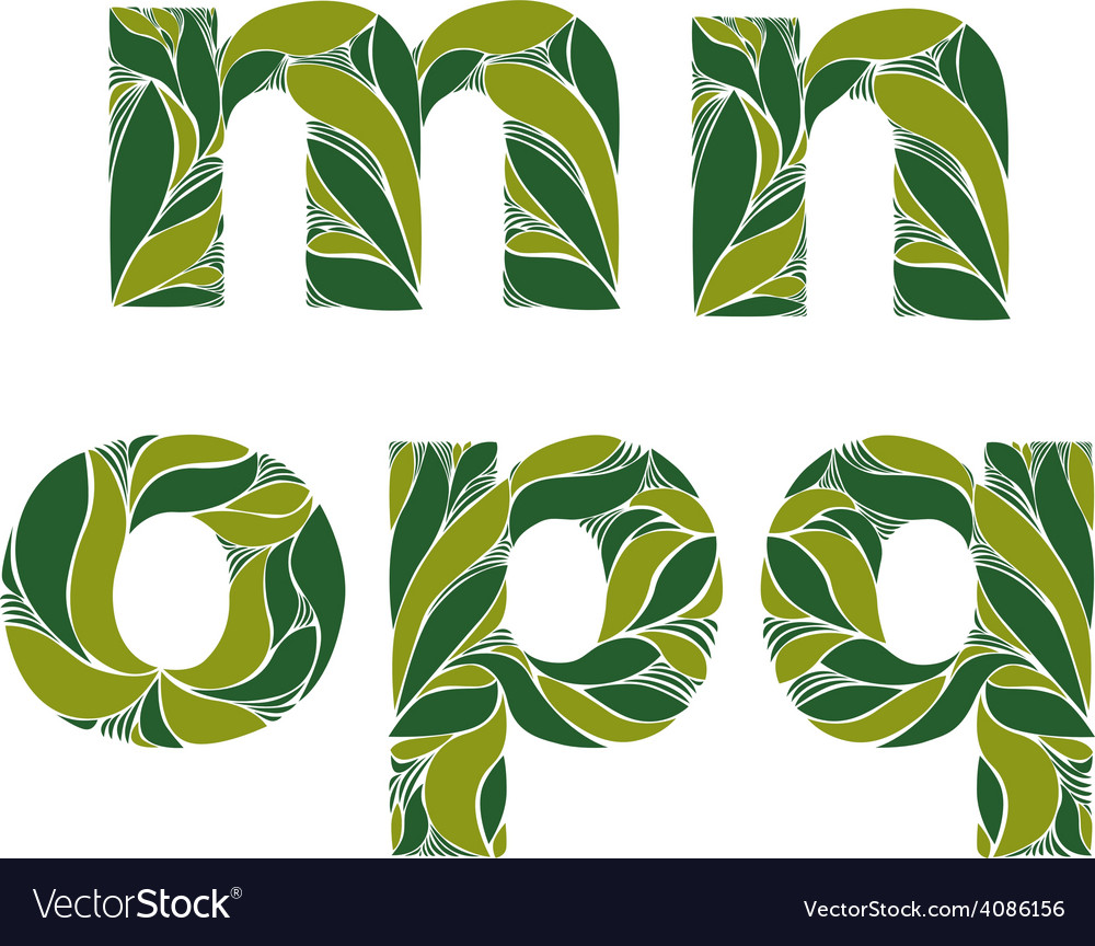 Beautiful typescript with natural spring pattern Vector Image