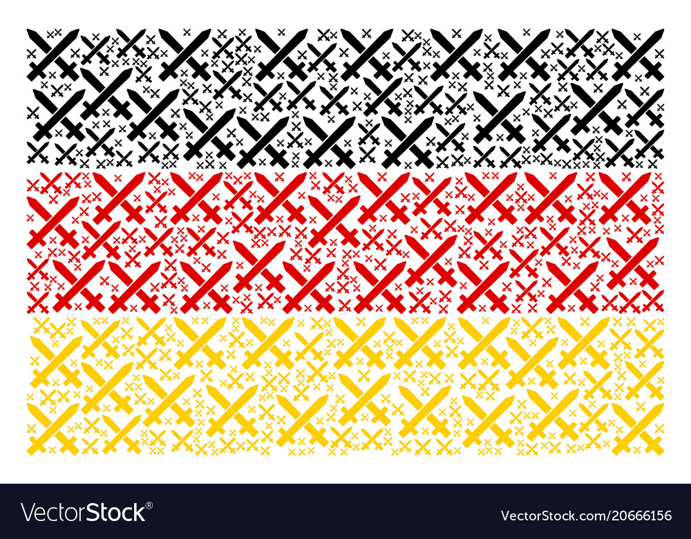 Germany flag pattern of crossing swords items