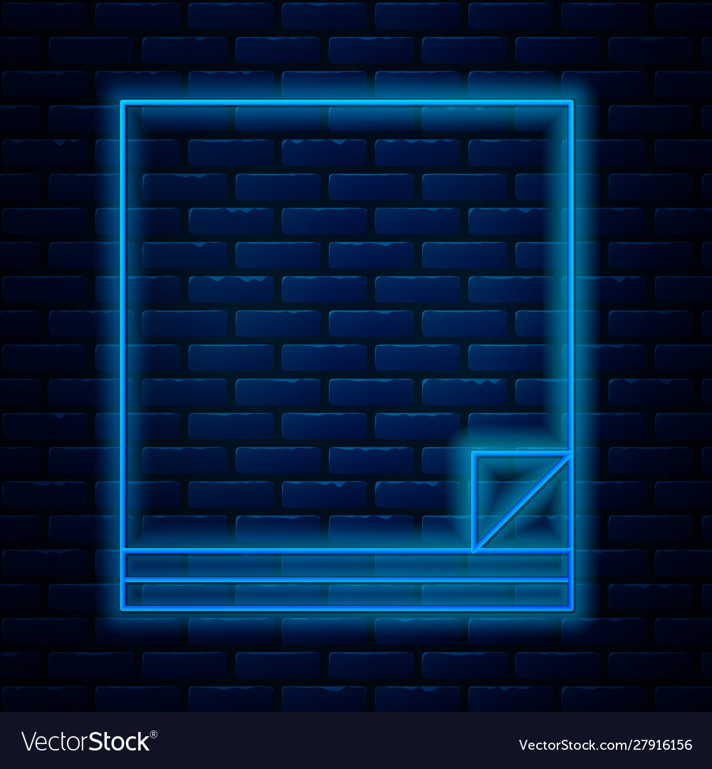 Glowing neon line file document icon isolated vector image Glowing neon line file document icon isolated