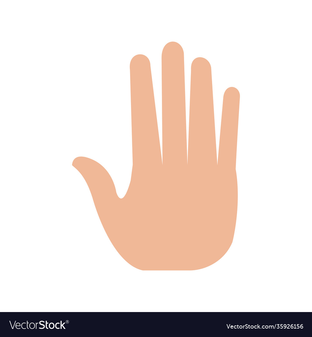 Hand human up stop icon