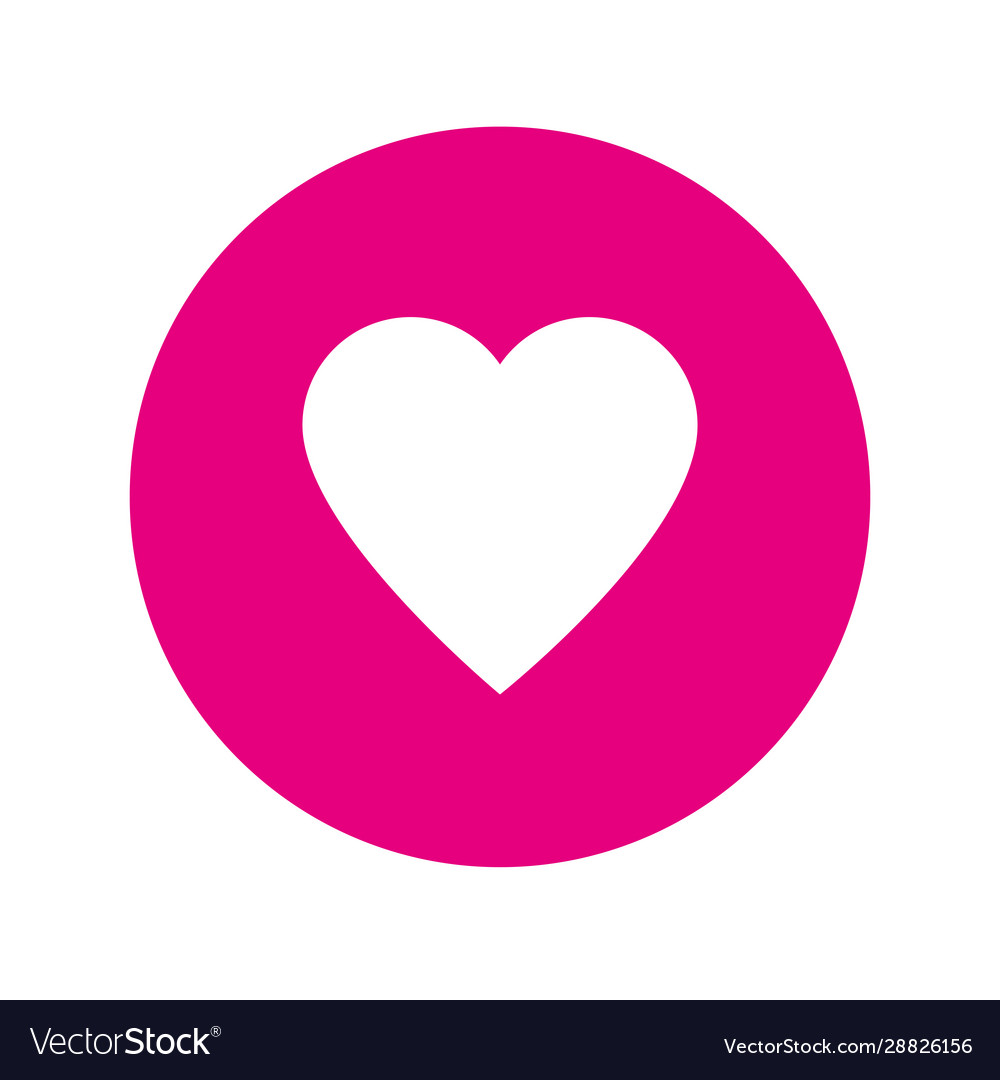 Heart social media reaction isolated icon Vector Image