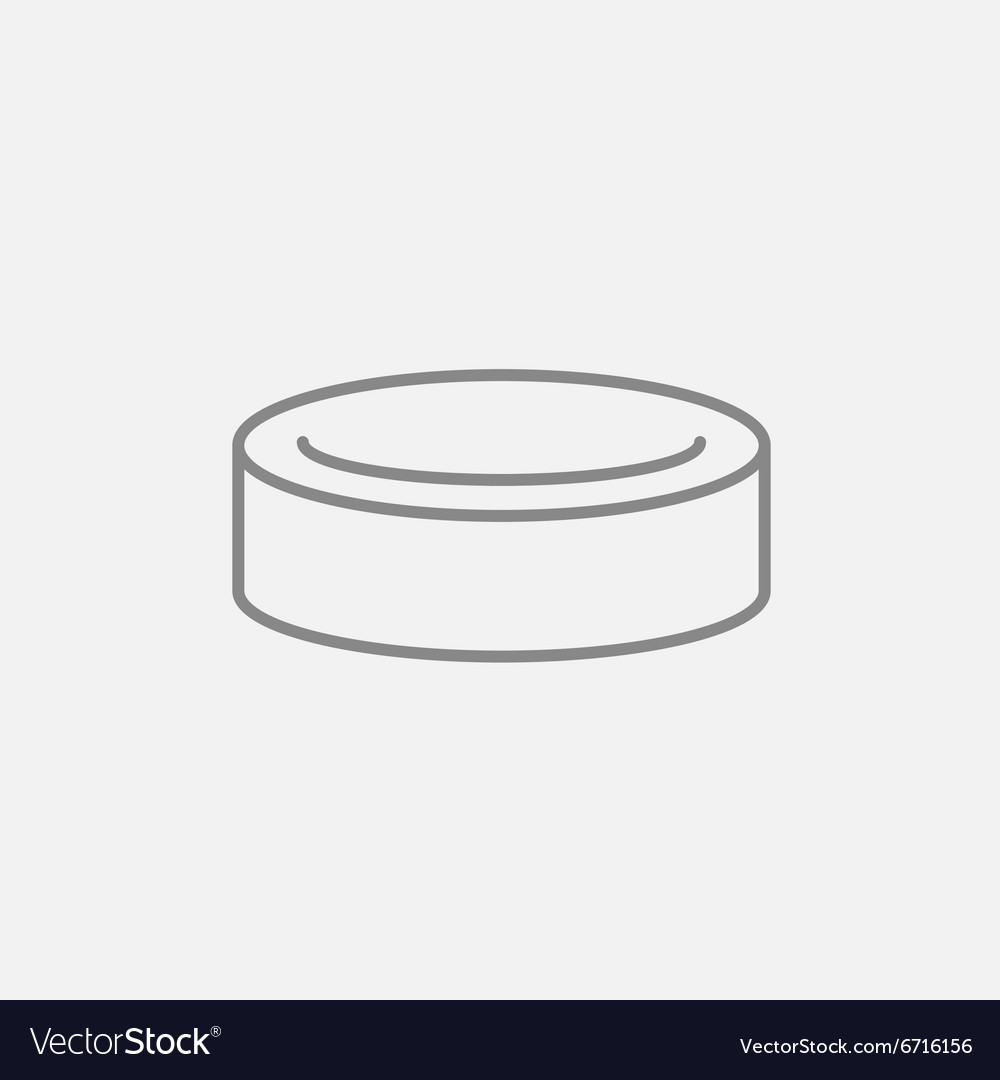 Hockey puck line icon