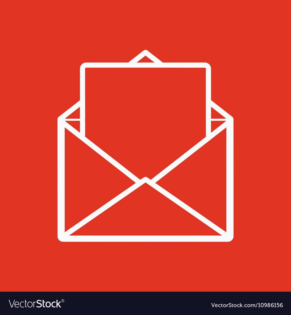 Mail icon open envelope symbol