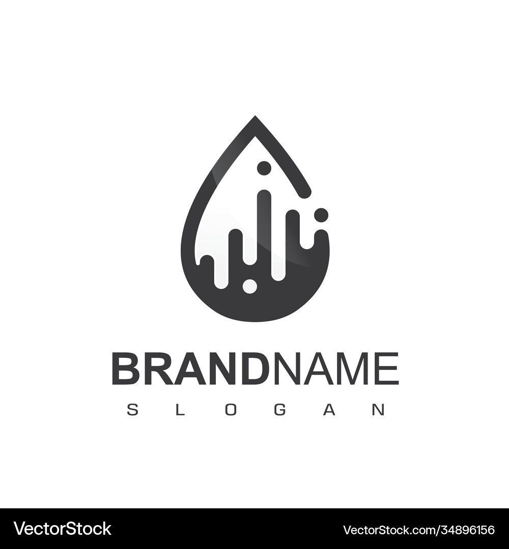 Oil company logo design template Royalty Free Vector Image
