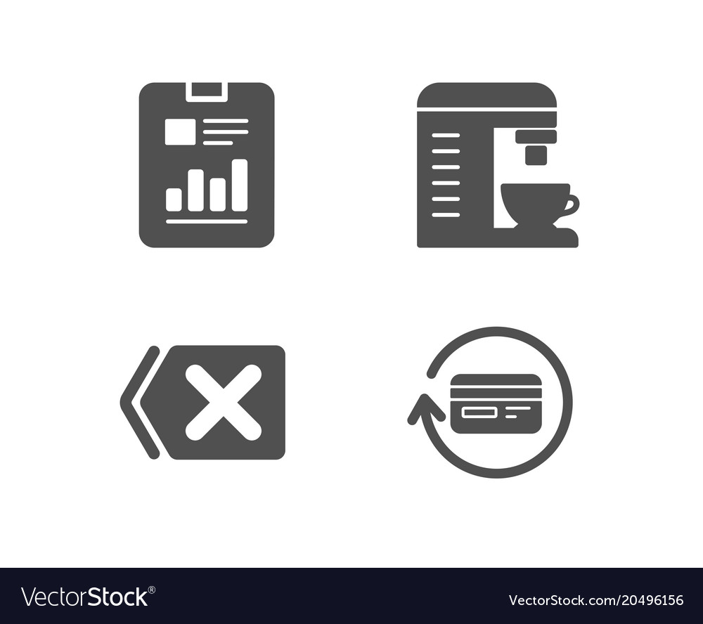 Remove coffee machine and report document icons