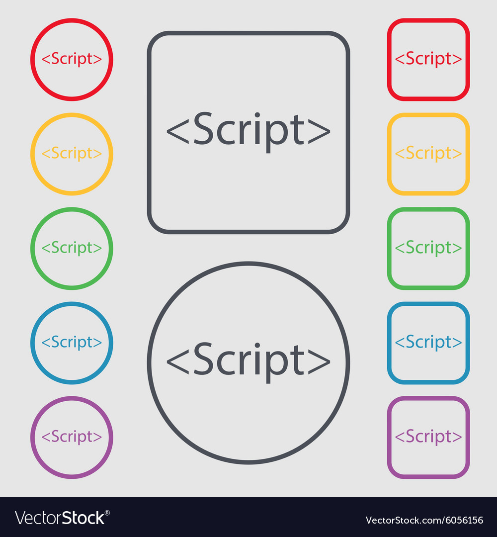 Script sign icon javascript code symbol symbols
