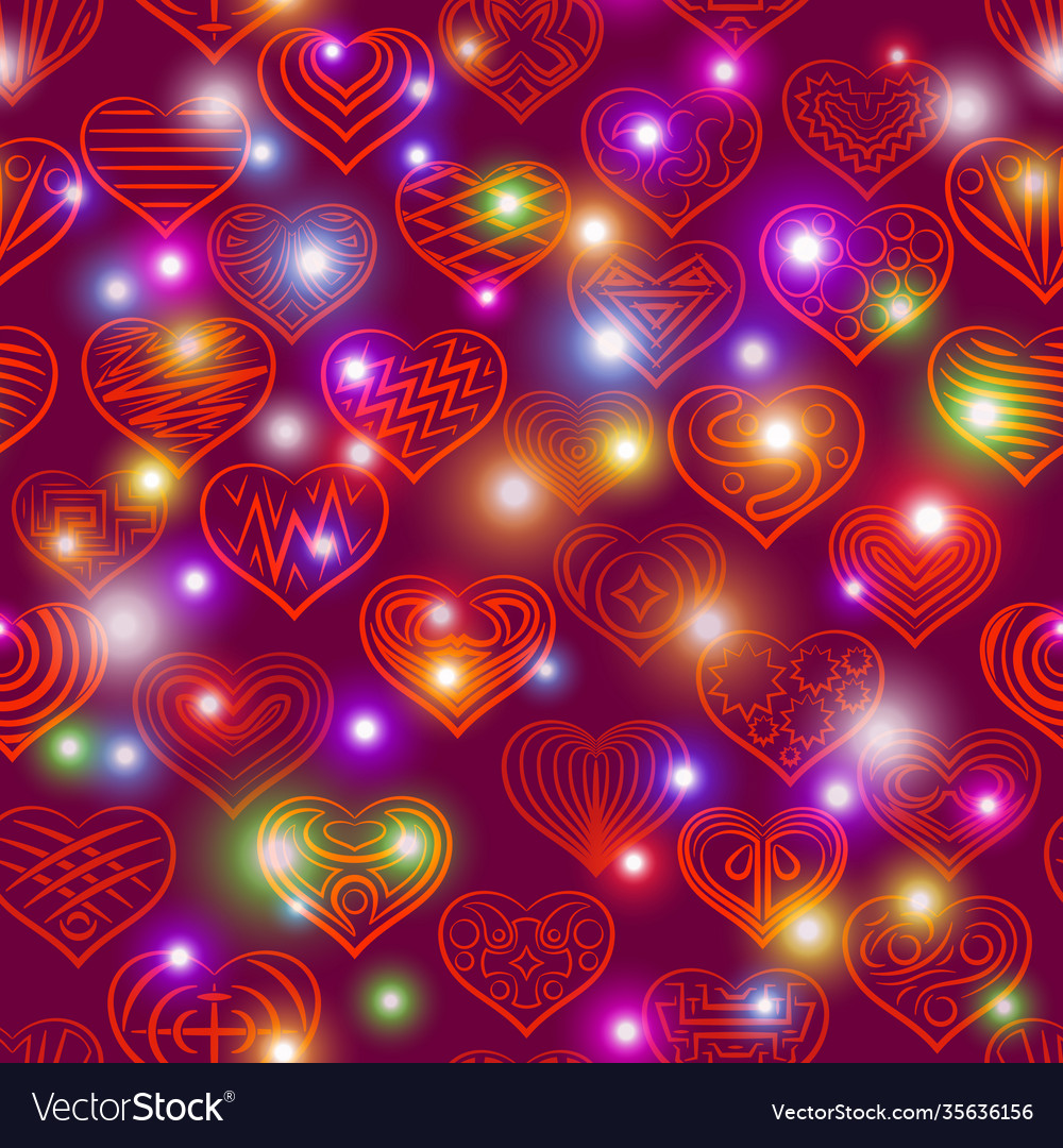 Seamless background valentine hearts