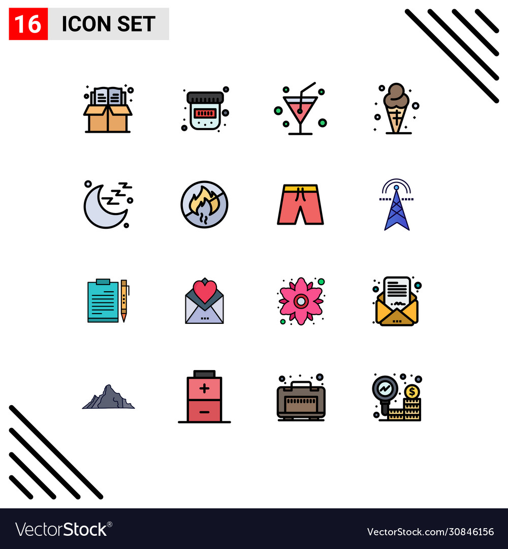 Set 16 Modern Ui Icons Symbols Signs For No Vector Image Set 16 Modern Ui Icons Symbols Signs