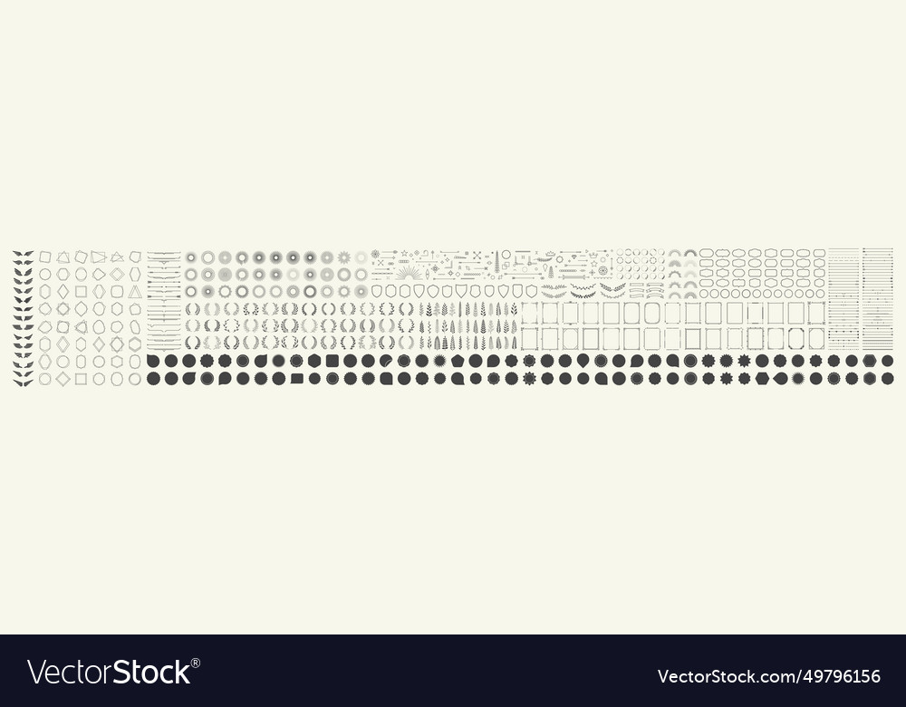 Set von 600 Designelementen Kranrahmen