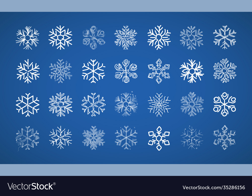 Set snowflakes