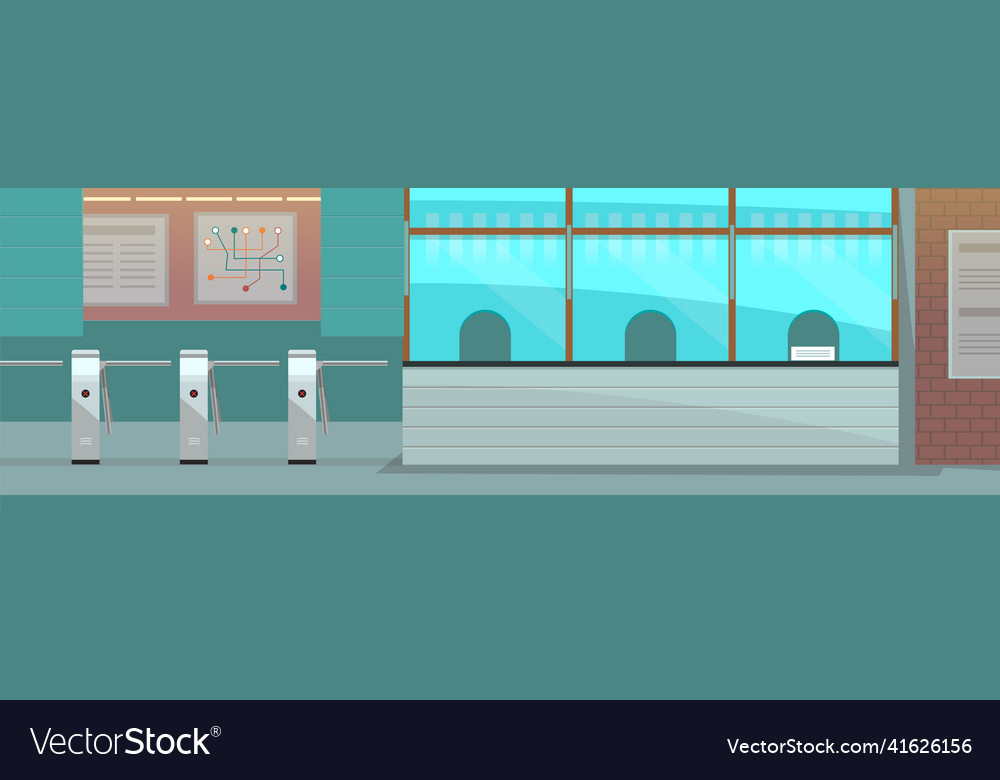 Transporting people in underground metro concept vector image Transporting people in underground metro concept