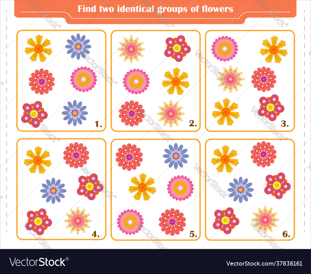 A game for children development attention vector image A game for children development attention