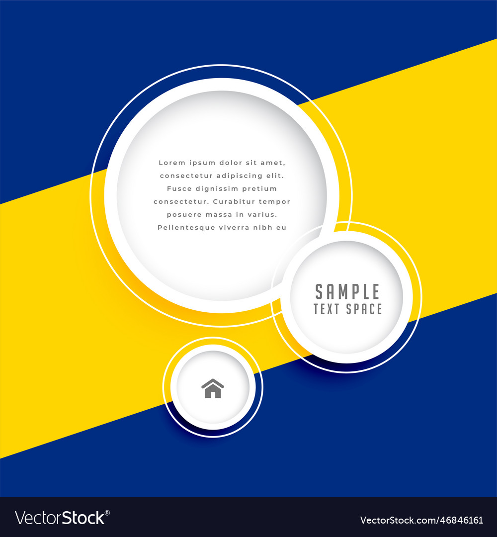 Abstract white circular layout with text space