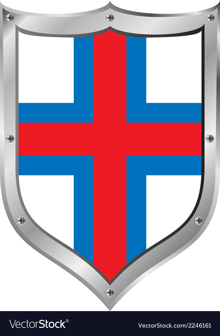 Faroe Islands Flag Button Royalty Free Vector Image